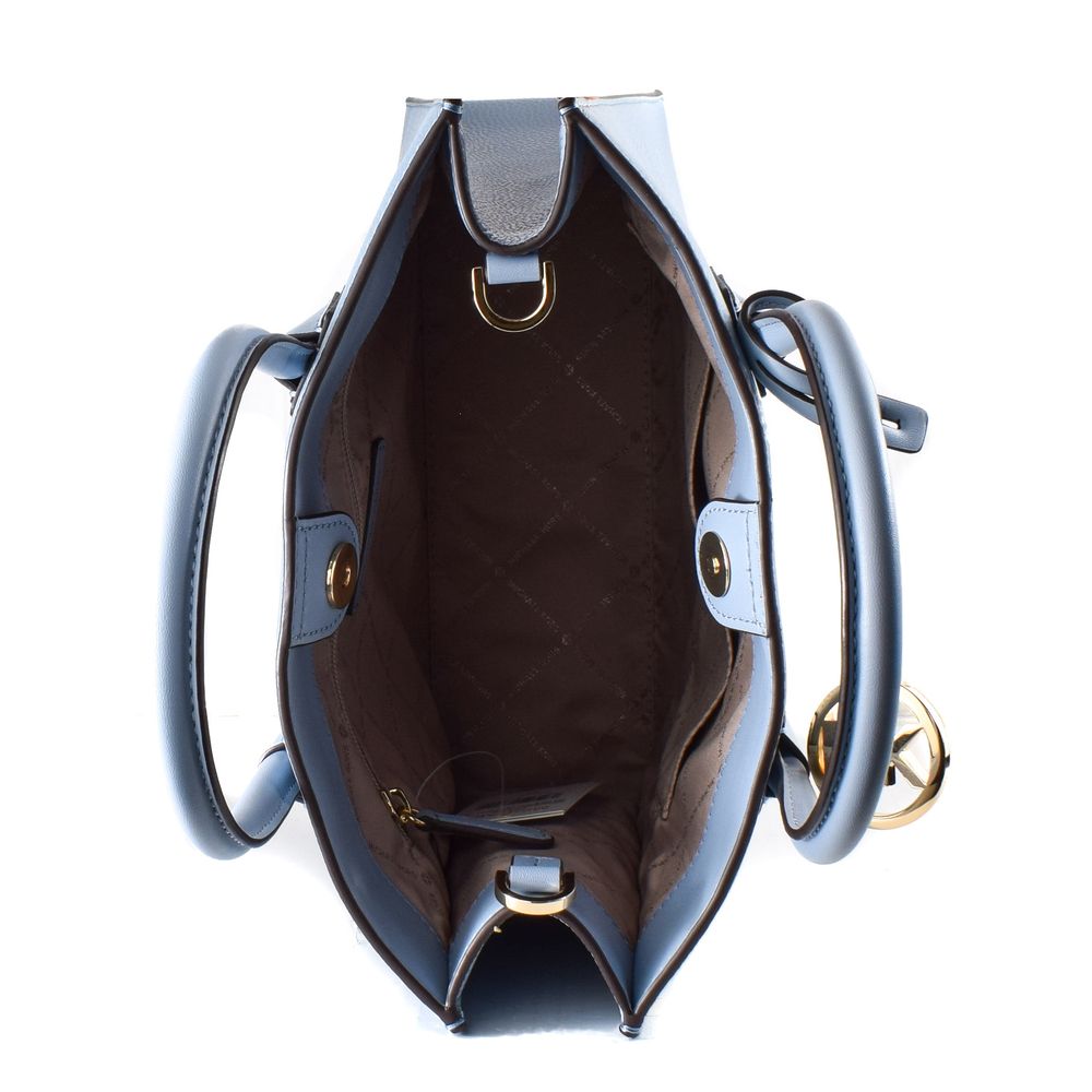 Borsa a mano in pelle blu Michael Kors