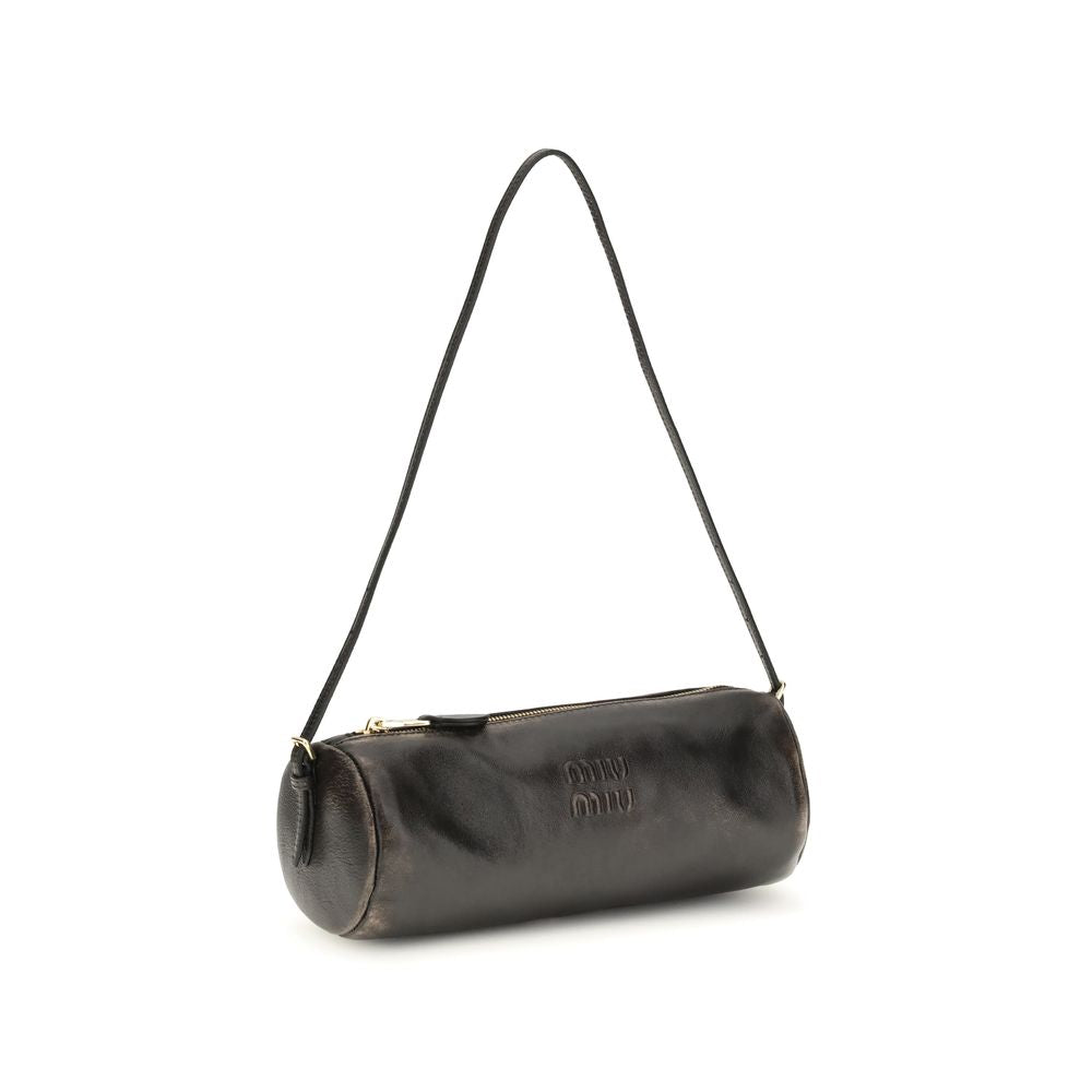 Miu Miu Brown Lamb Leather Shoulder Bag