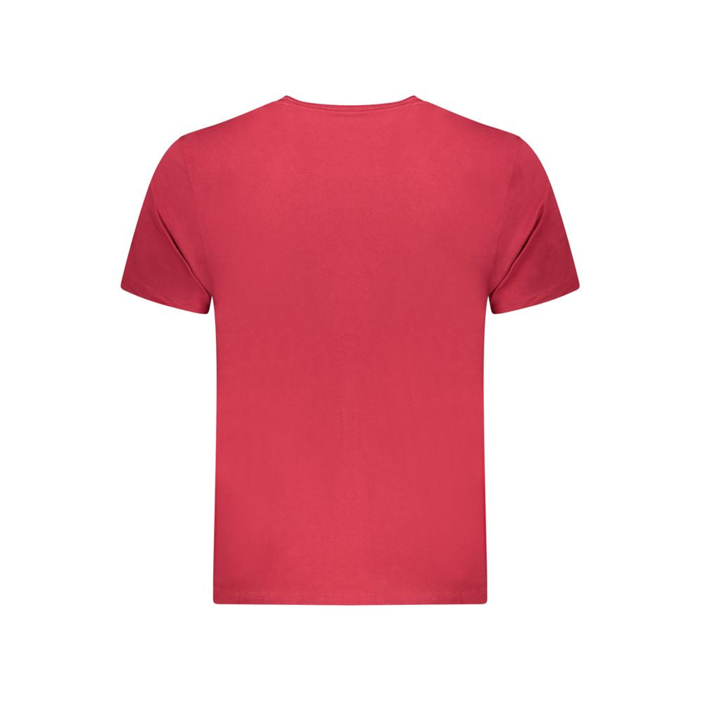 T-shirt da uomo in cotone Rosso Pepe Jeans
