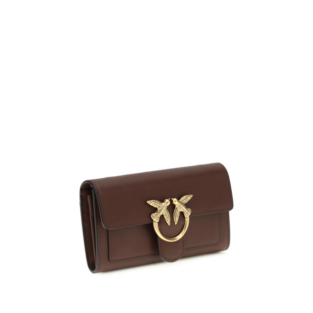 PINKO Portafoglio in pelle di vitello marrone Bos Taurus