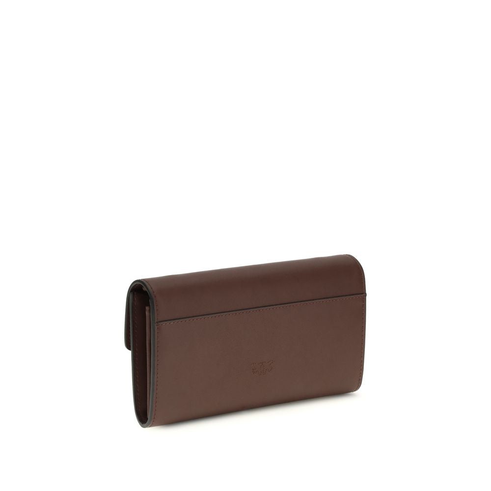 PINKO Portafoglio in pelle di vitello marrone Bos Taurus