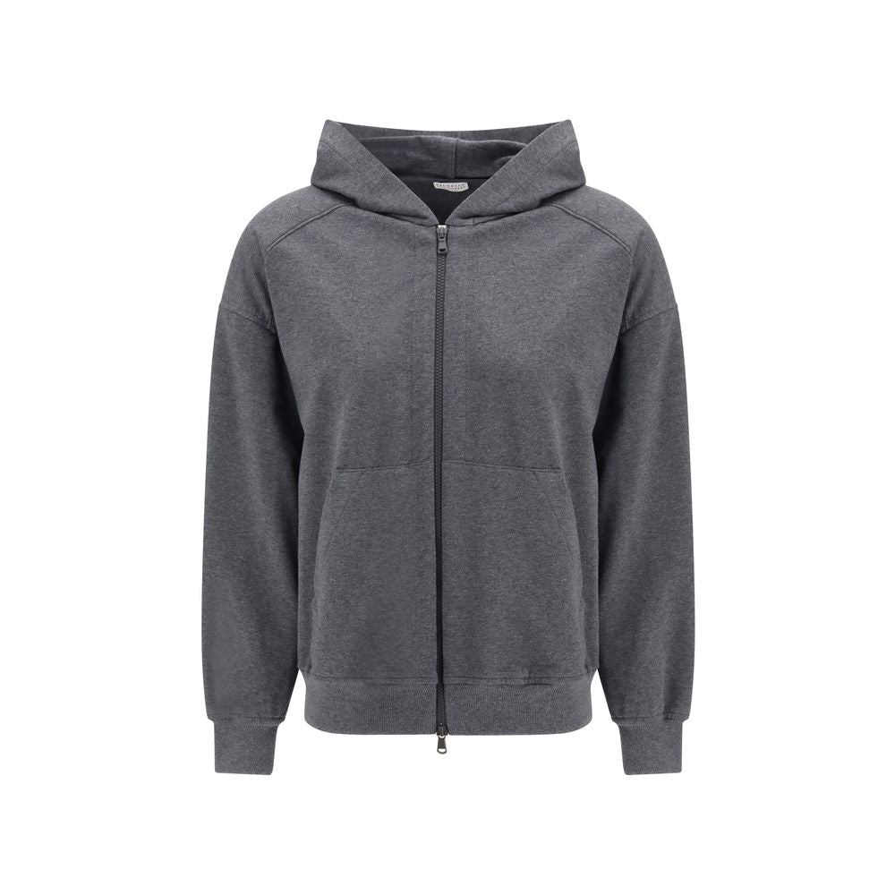 Felpa Brunello Cucinelli in cotone grigio