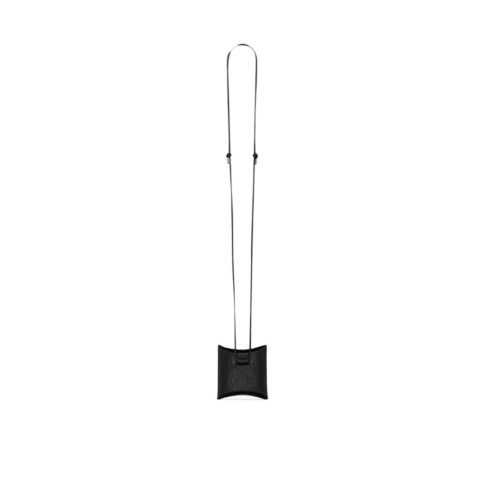 Porta Airpod Saint Laurent in pelle di vitello nera