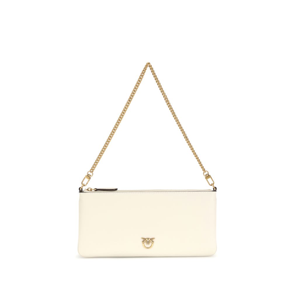 Borsa a spalla PINKO in pelle di vitello bianca Bos Taurus