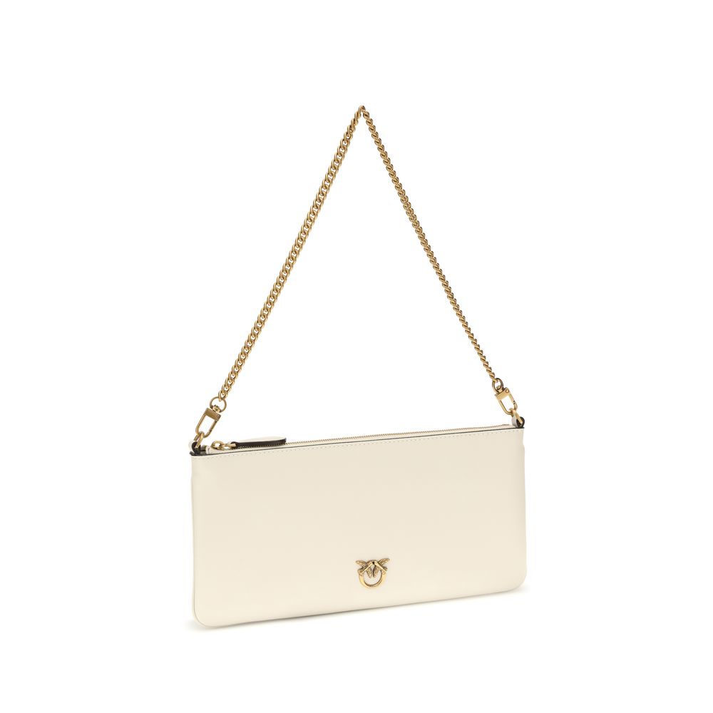 Borsa a spalla PINKO in pelle di vitello bianca Bos Taurus