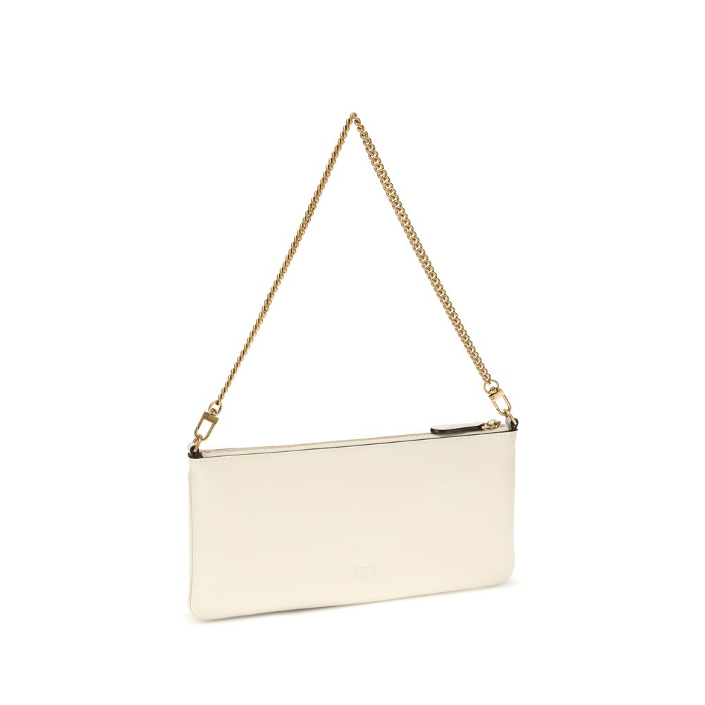 Borsa a spalla PINKO in pelle di vitello bianca Bos Taurus