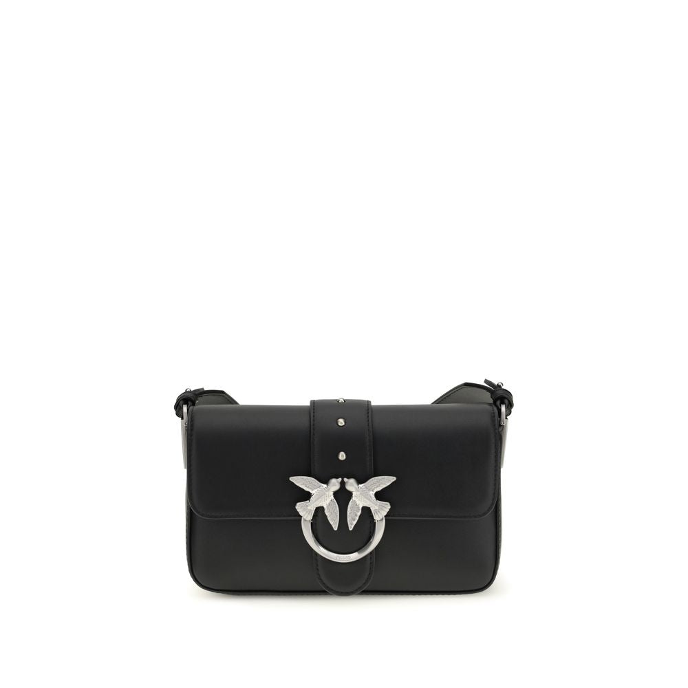 Borsa a tracolla PINKO in pelle di vitello nera Bos Taurus