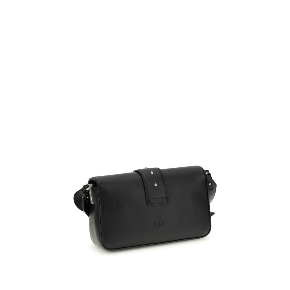 Borsa a tracolla PINKO in pelle di vitello nera Bos Taurus