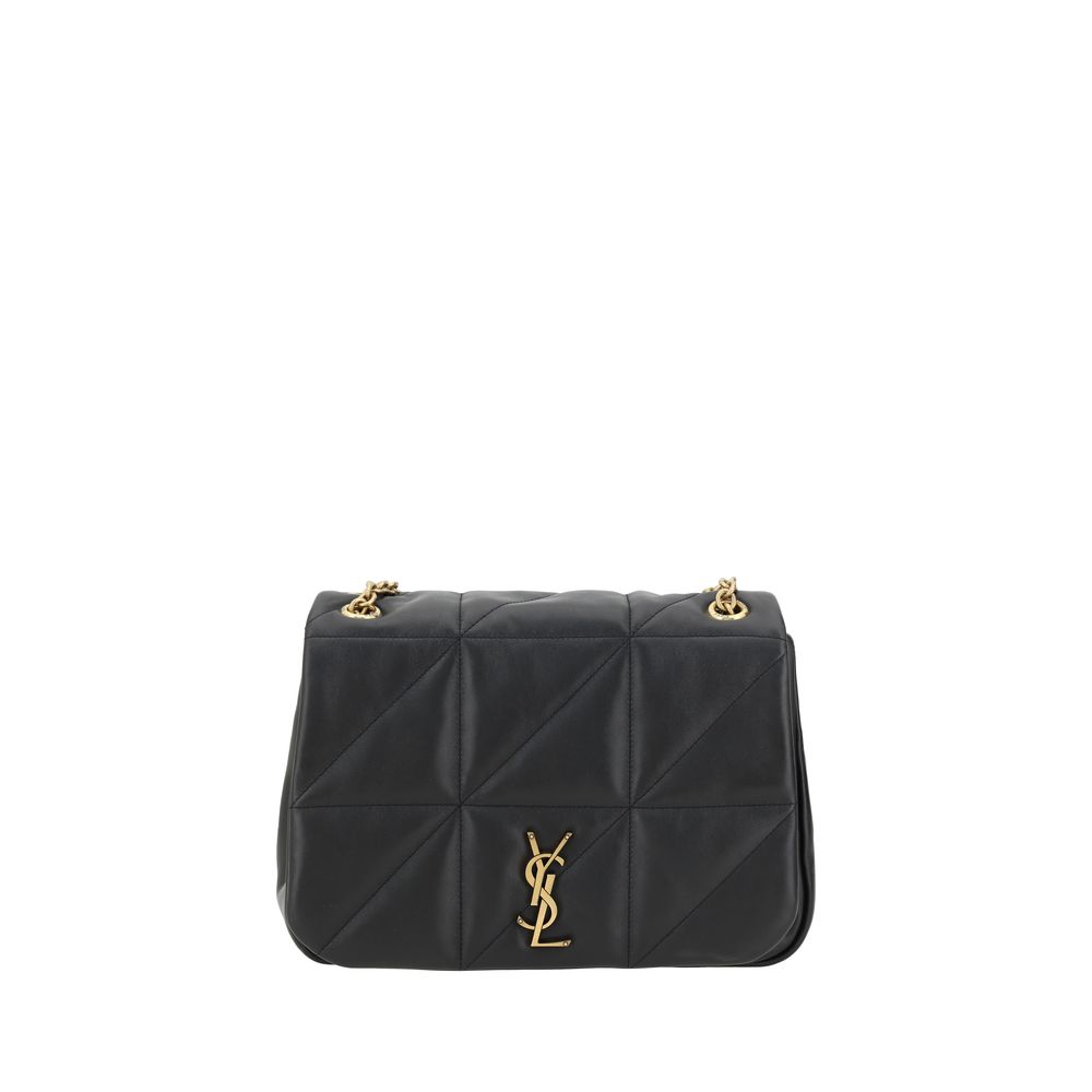 Borsa a tracolla Saint Laurent in pelle di vitello nera Bos Taurus