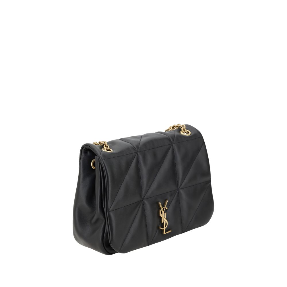 Borsa a tracolla Saint Laurent in pelle di vitello nera Bos Taurus