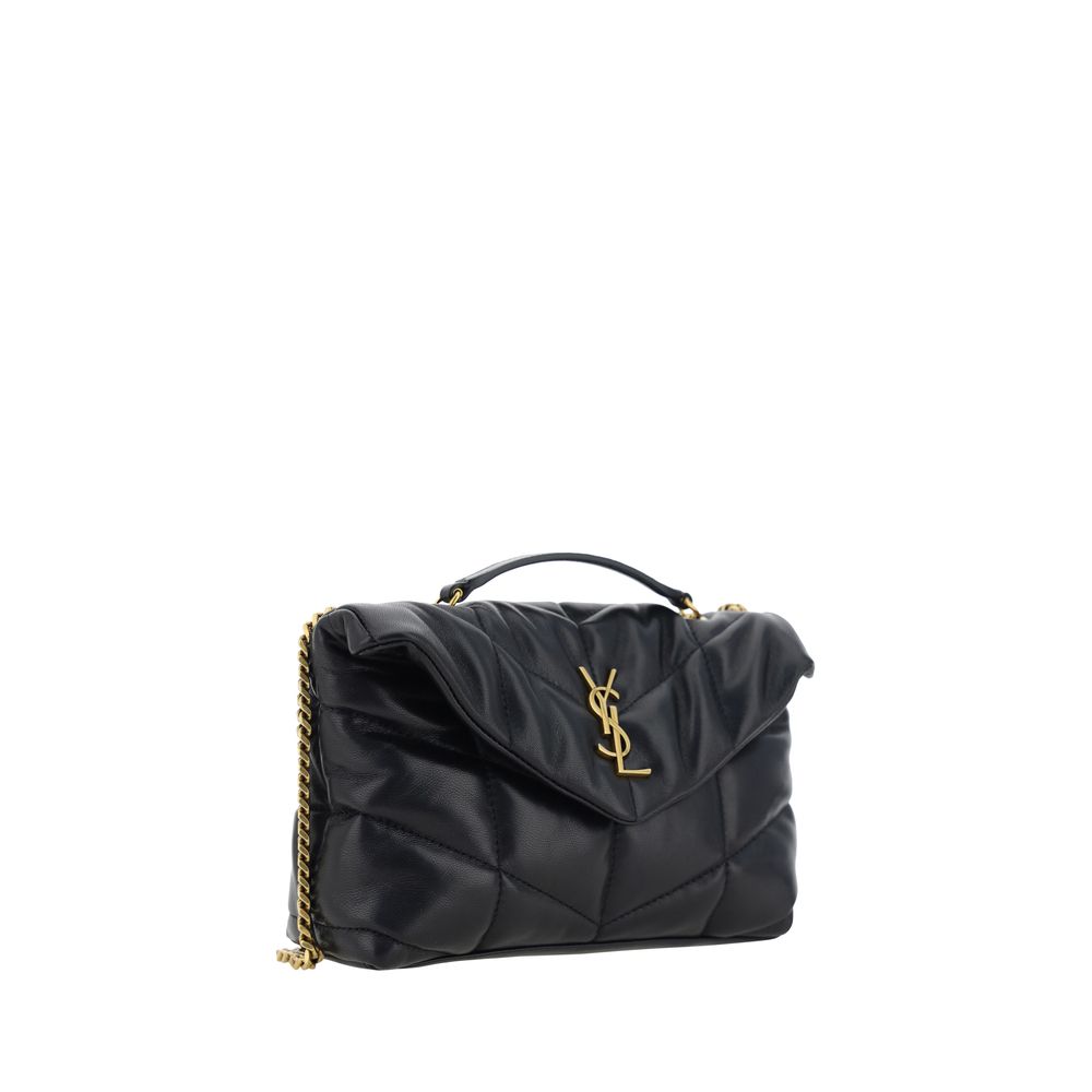 Borsa a Spalla Saint Laurent Nera in Pelle di Agnello Ovis Aries