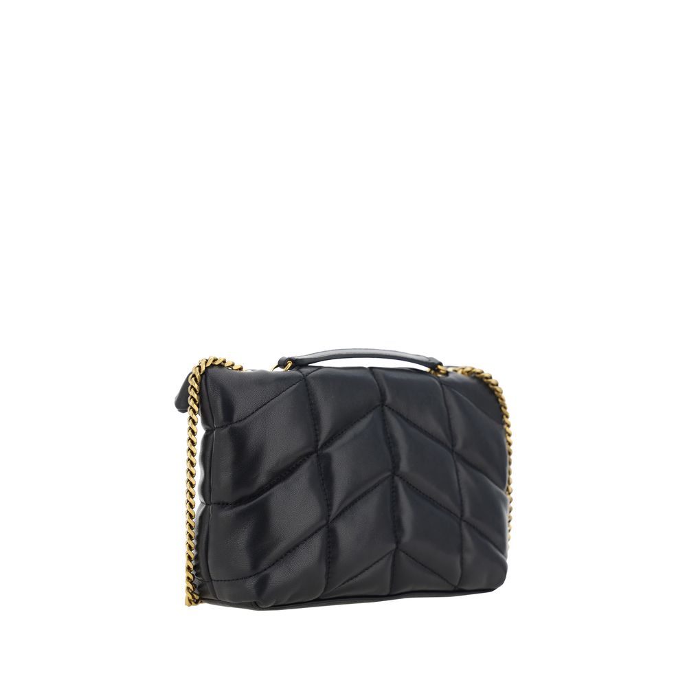 Borsa a Spalla Saint Laurent Nera in Pelle di Agnello Ovis Aries