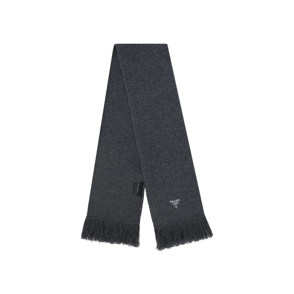 Sciarpa in cashmere grigio Prada