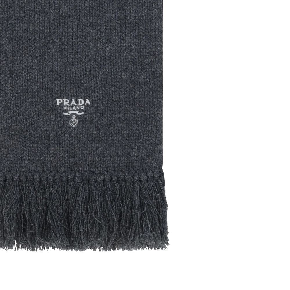 Sciarpa in cashmere grigio Prada