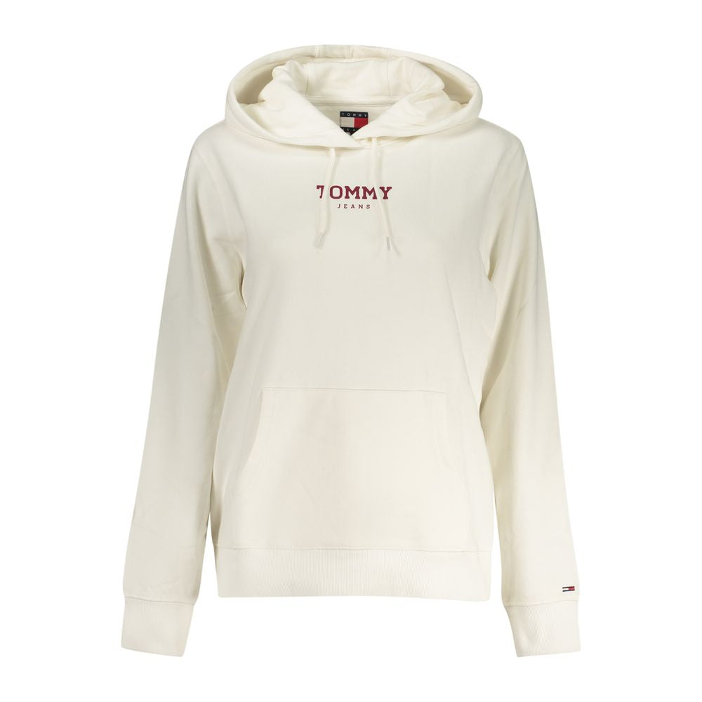 Tommy Hilfiger Felpa Bianca in Cotone da Donna