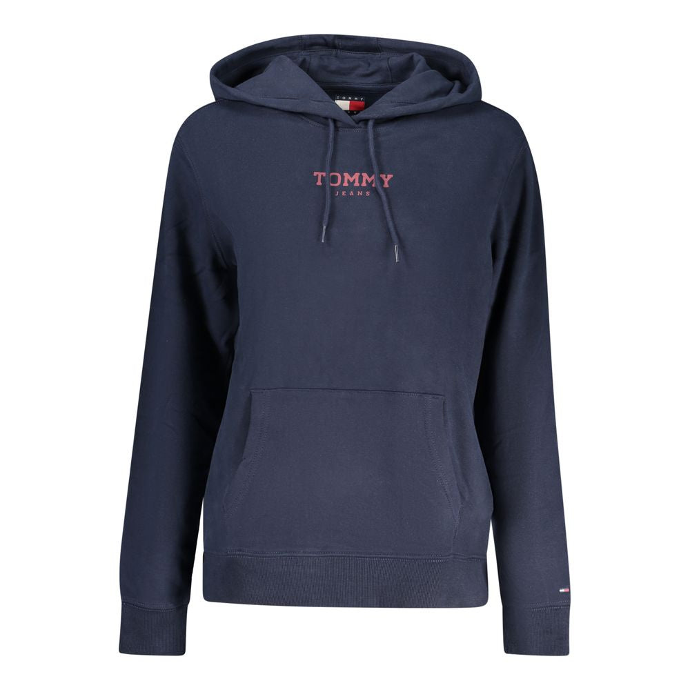Felpa con Cappuccio da Donna Tommy Hilfiger in Cotone Blu