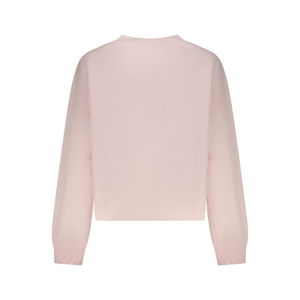 Felpa rosa in cotone da donna Tommy Hilfiger