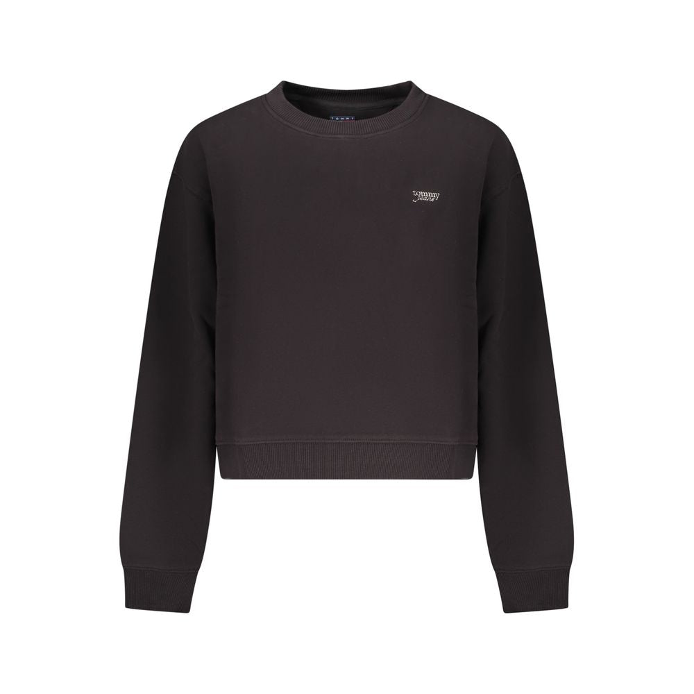 Tommy Hilfiger Felpa Donna in Cotone Nera