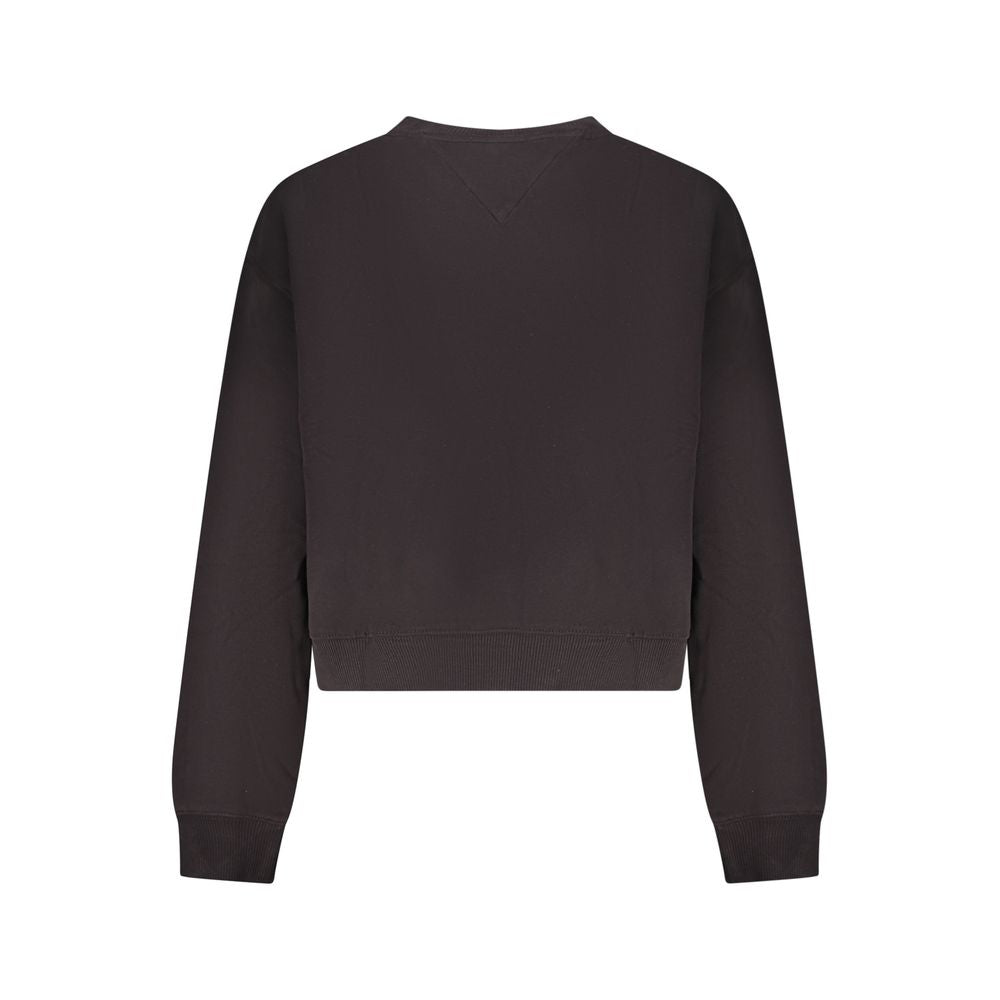 Tommy Hilfiger Felpa Donna in Cotone Nera