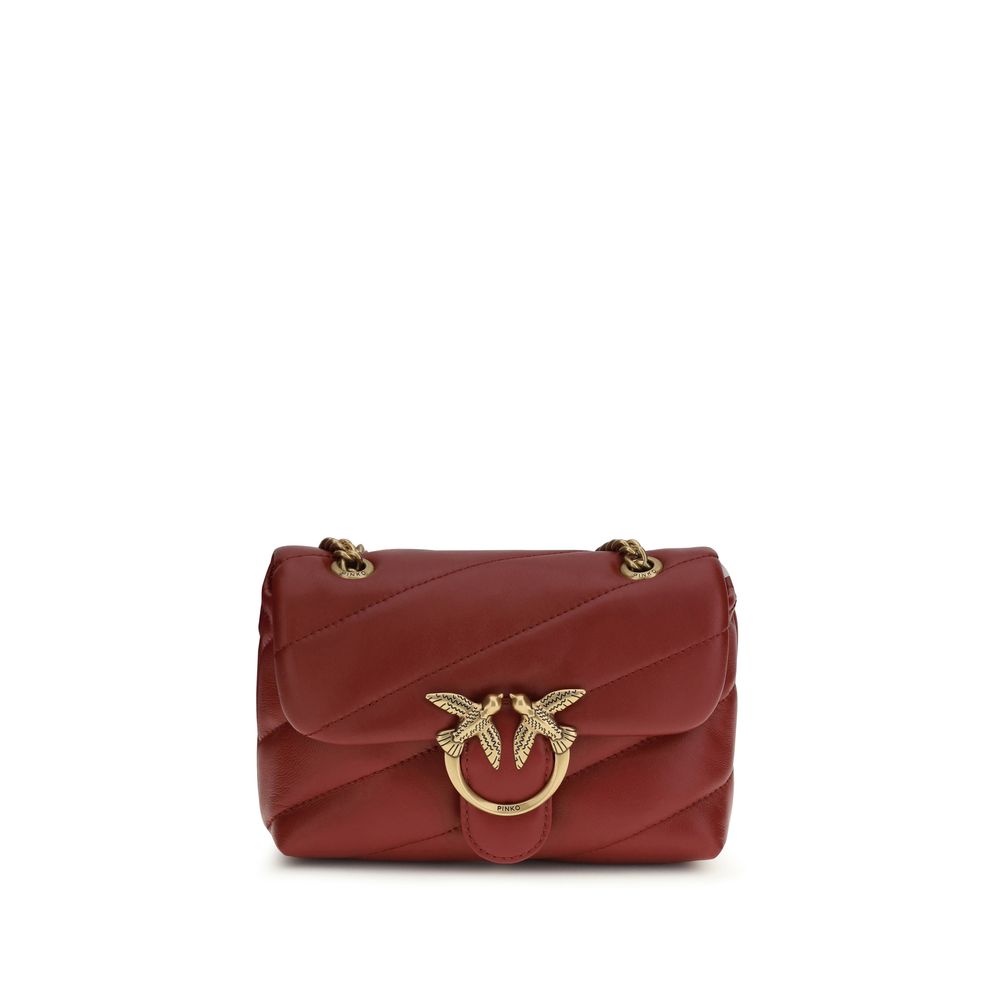 Borsa a Spalla PINKO Bordeaux in Pelle di Vitello Bos Taurus
