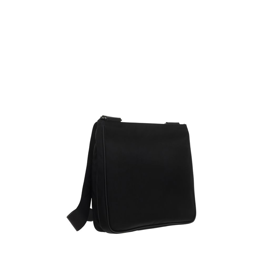 Borsa a tracolla Prada in nylon nero