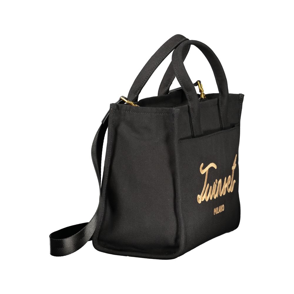 Borsa Tote da Donna Twinset in Cotone Nero