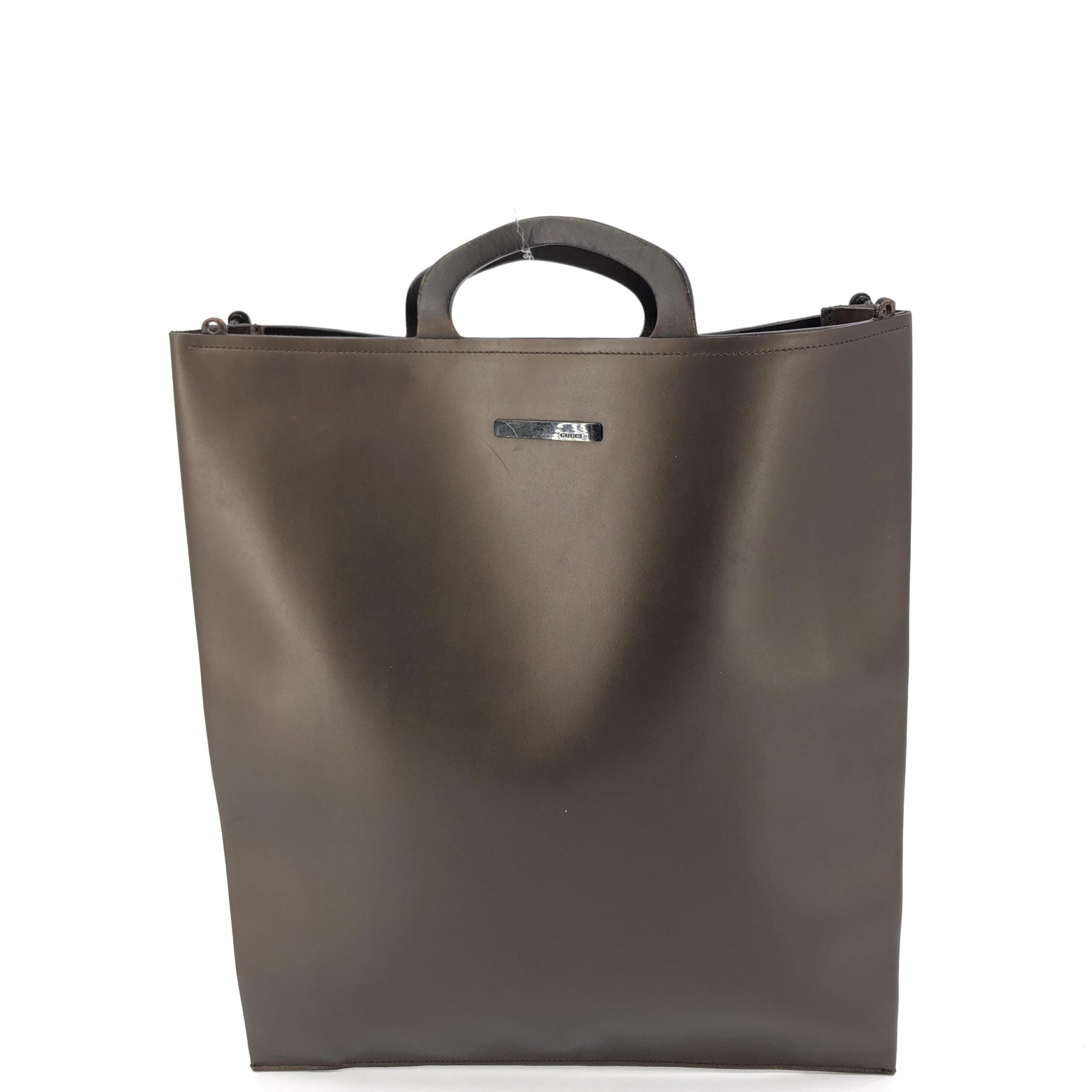 Borsa a mano Gucci in pelle marrone