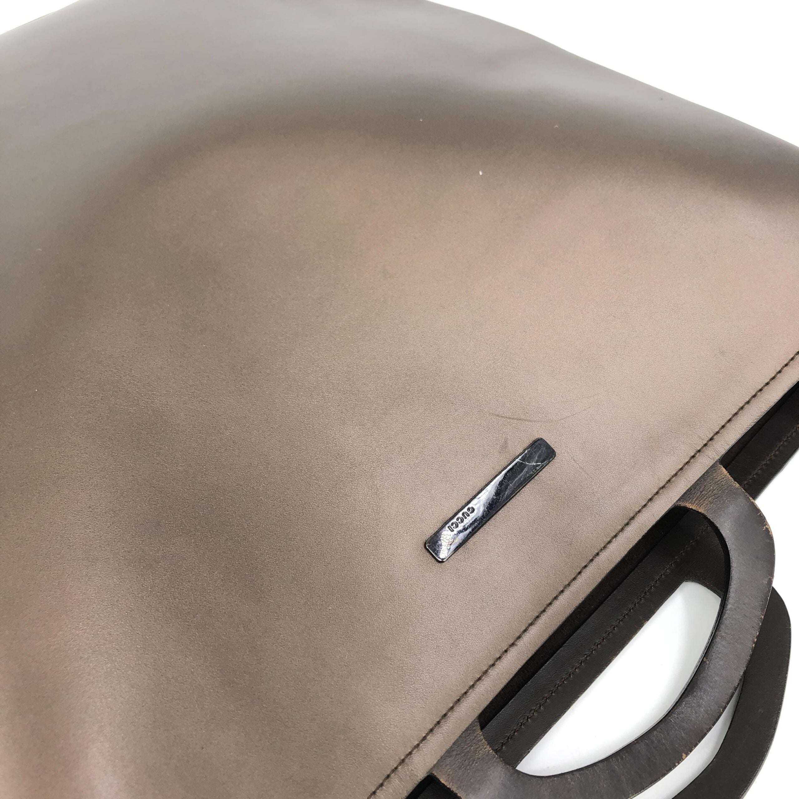 Borsa a mano Gucci in pelle marrone