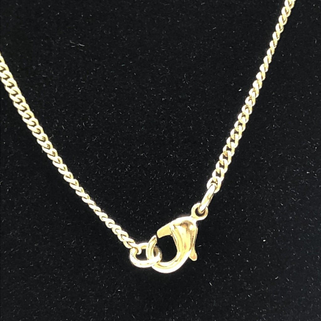 Collana con pendente tondo a doppia C color oro Chanel