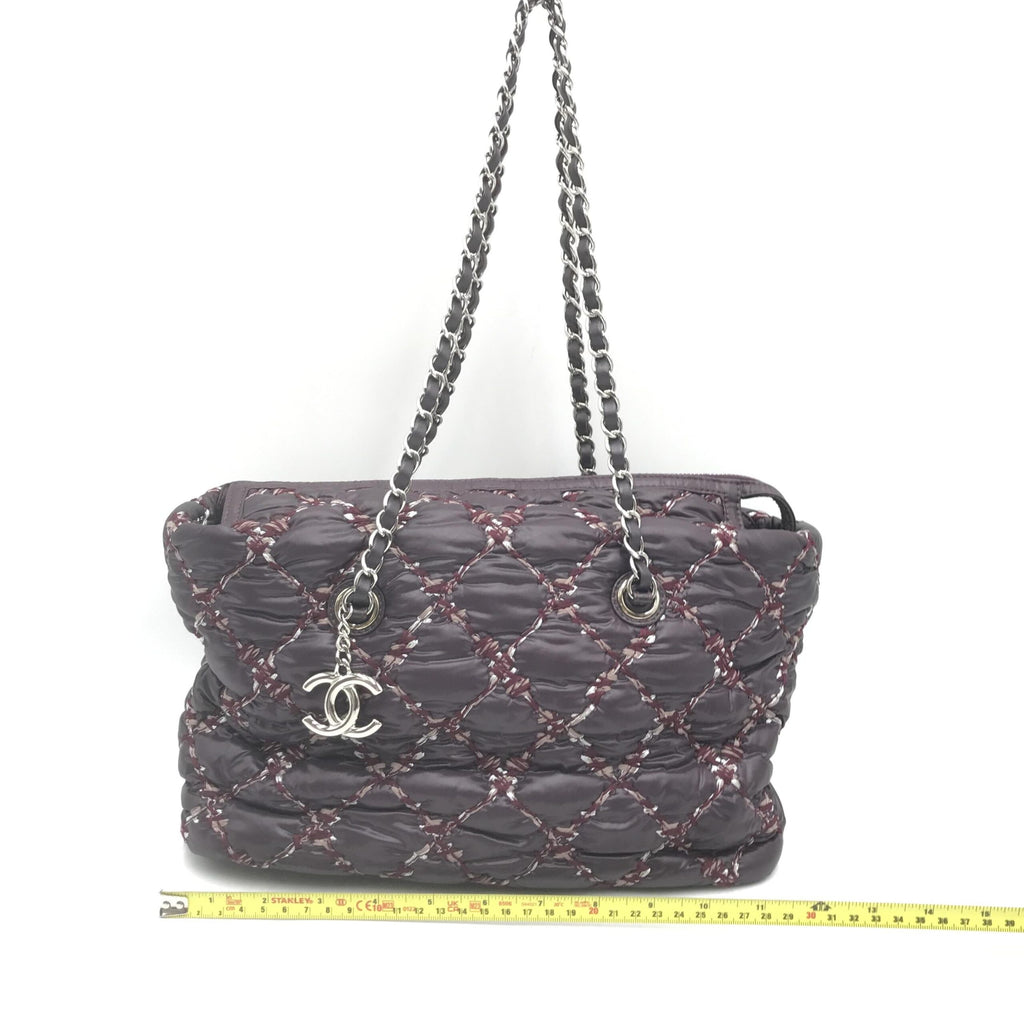 Borsa a tracolla Chanel Paris-Byzance in nylon viola