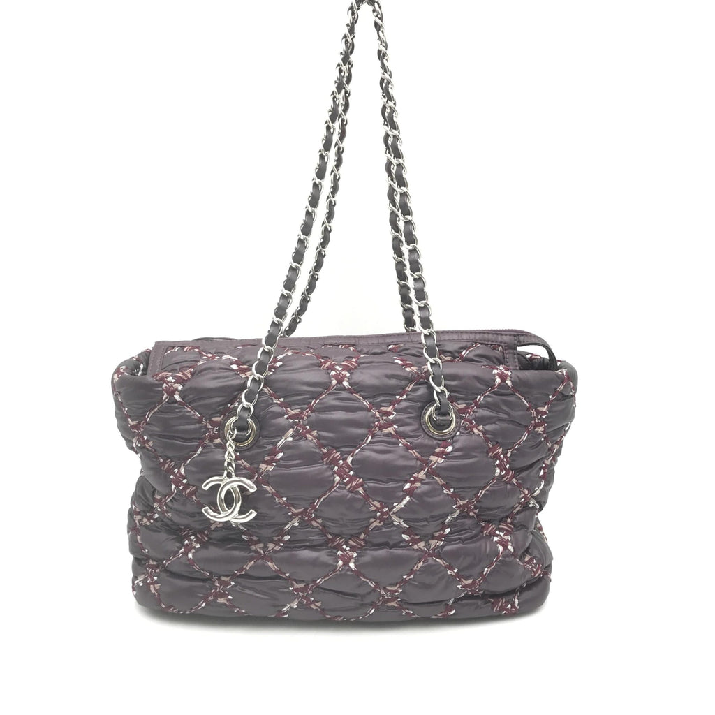 Borsa a tracolla Chanel Paris-Byzance in nylon viola