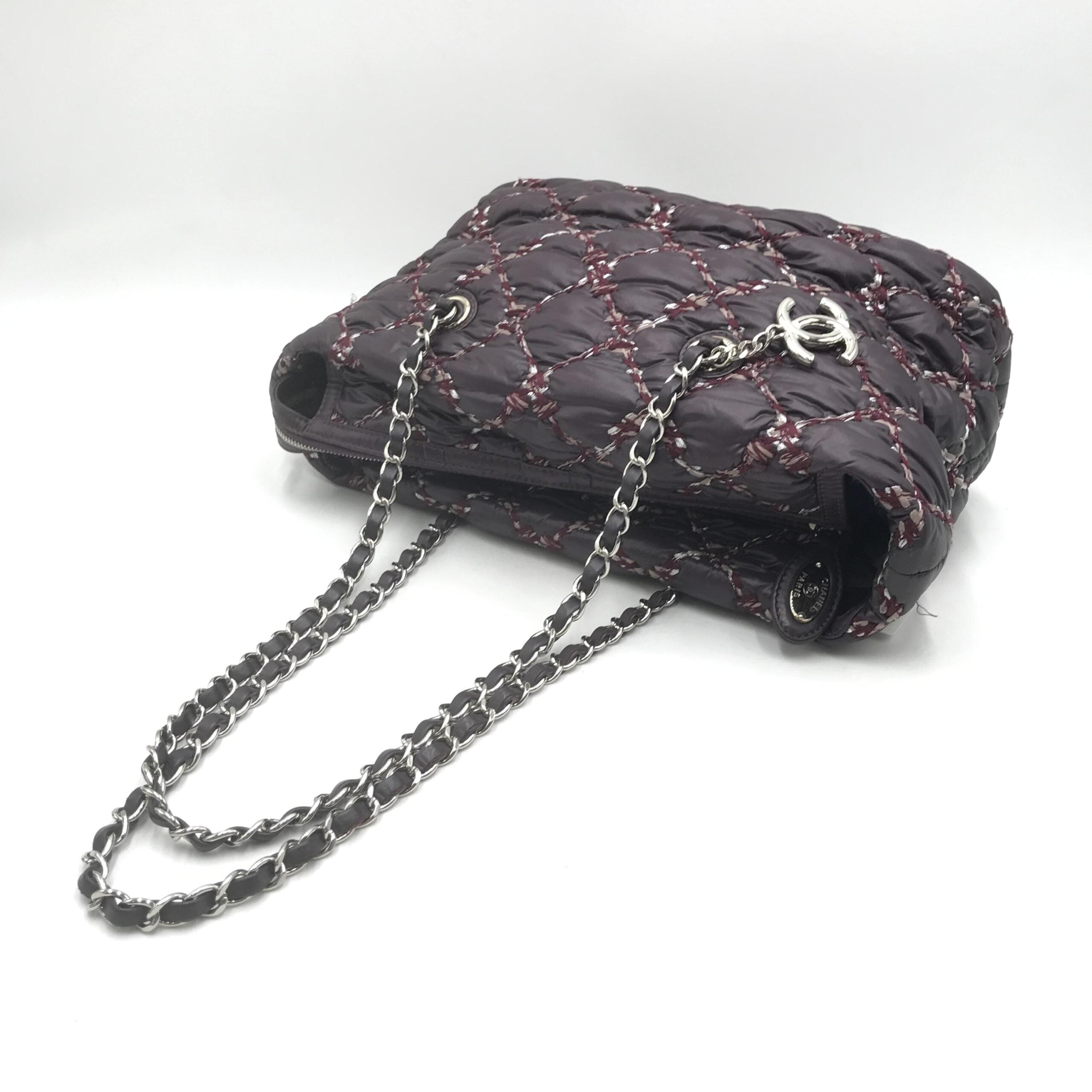 Borsa a tracolla Chanel Paris-Byzance in nylon viola