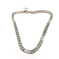 Collana Chanel a maglie grosse a catena color argento