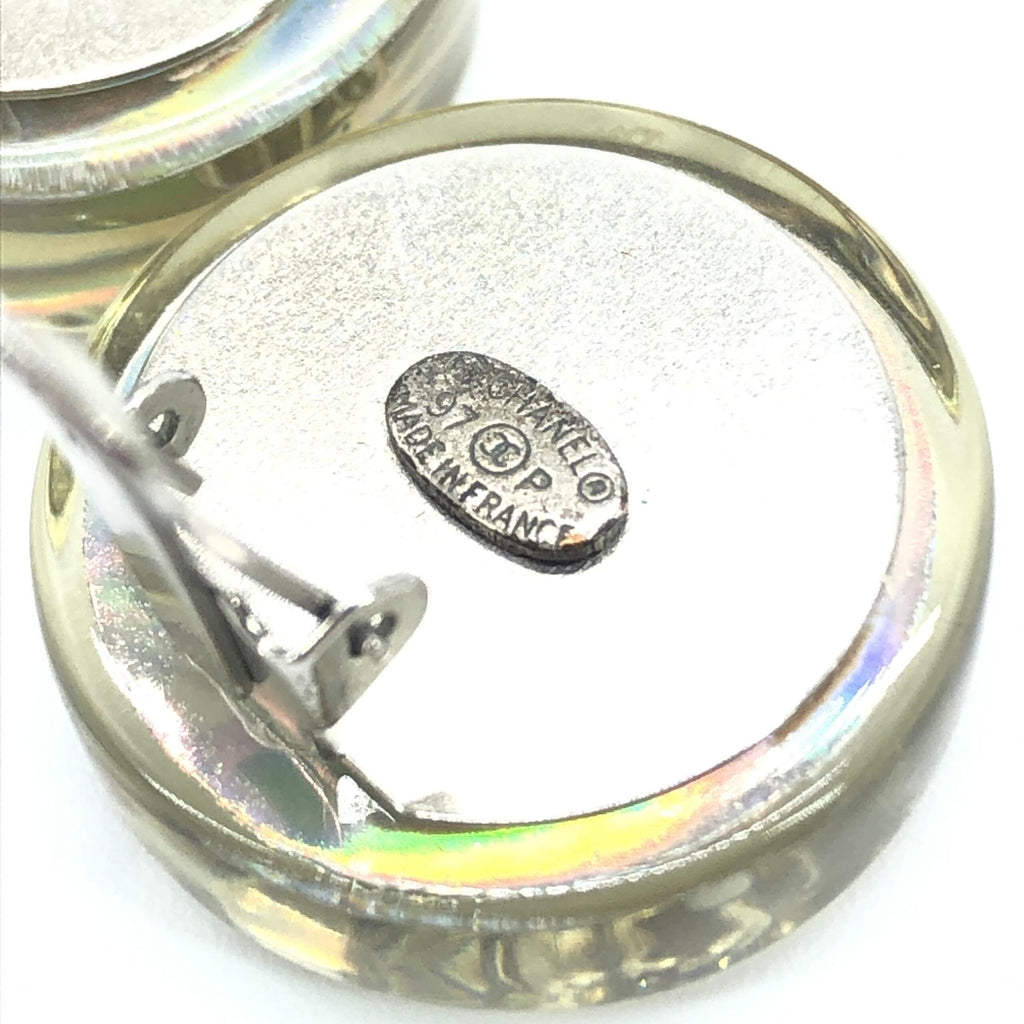 Orecchini a clip Chanel Vintage con logo olografico