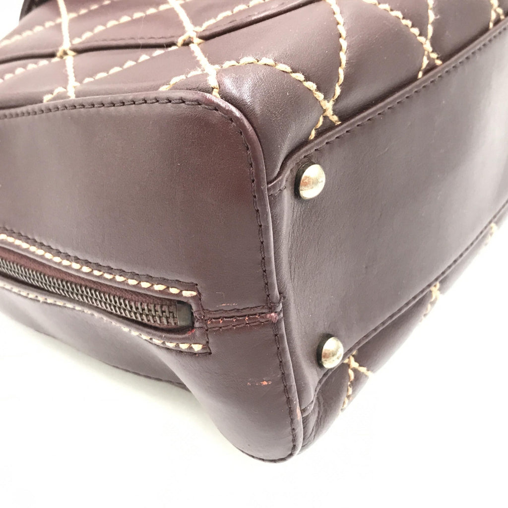 Borsa Chanel Wild Stitch Mini Boston rossa