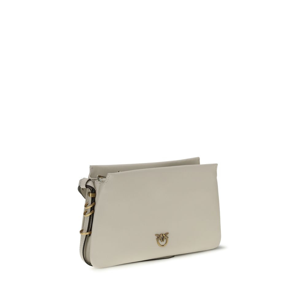 Borsa a spalla PINKO in pelle di vitello bianca Bos Taurus