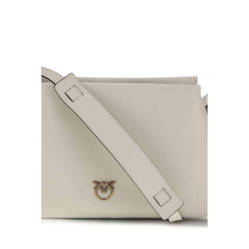 Borsa a spalla PINKO in pelle di vitello bianca Bos Taurus