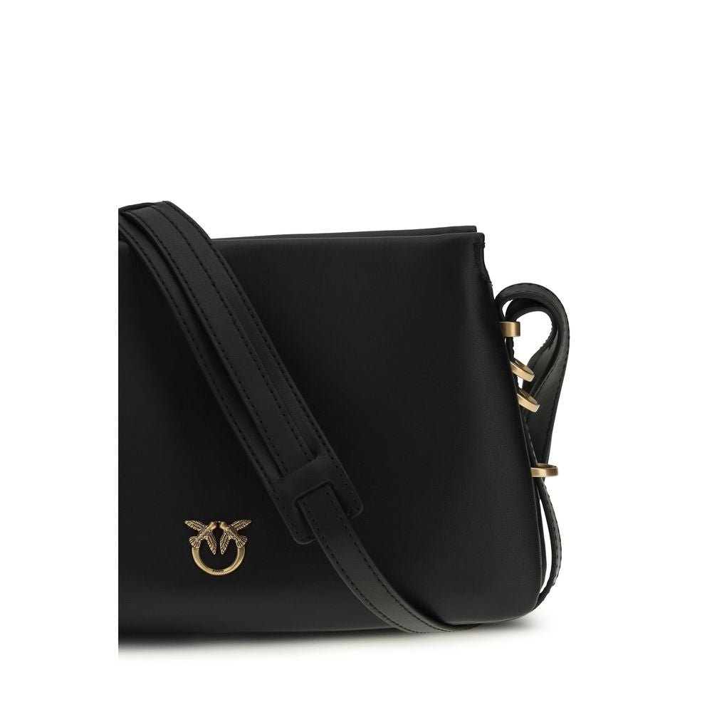 Borsa a tracolla PINKO in pelle di vitello nera Bos Taurus