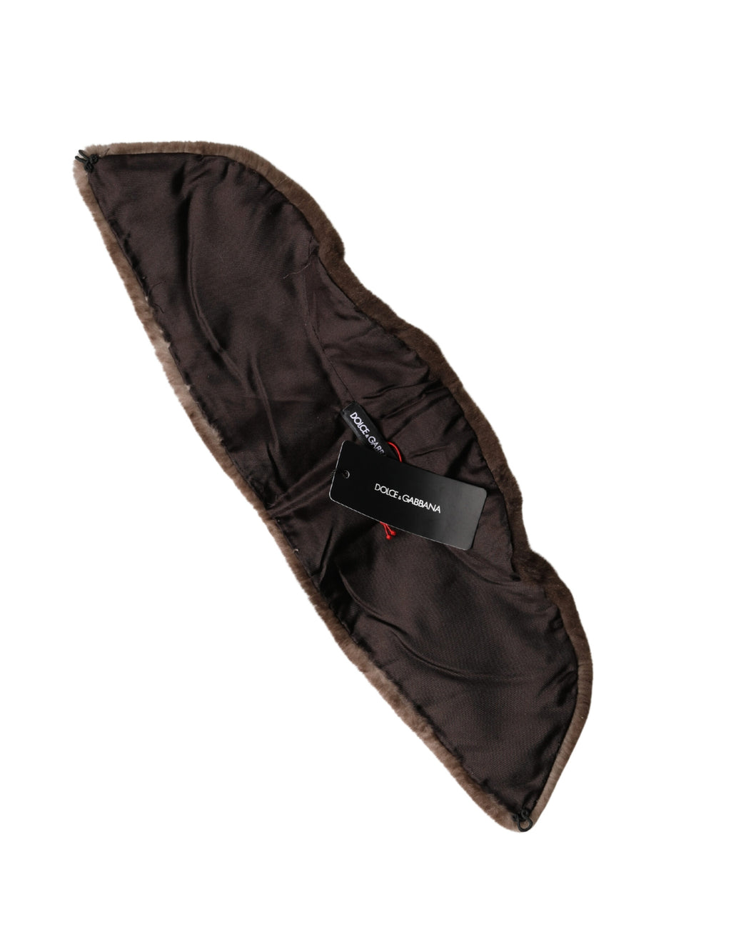 Dolce & Gabbana Scaldacollo Sciarpa Collo Spalle in Pelliccia Marrone 60cm x 14cm