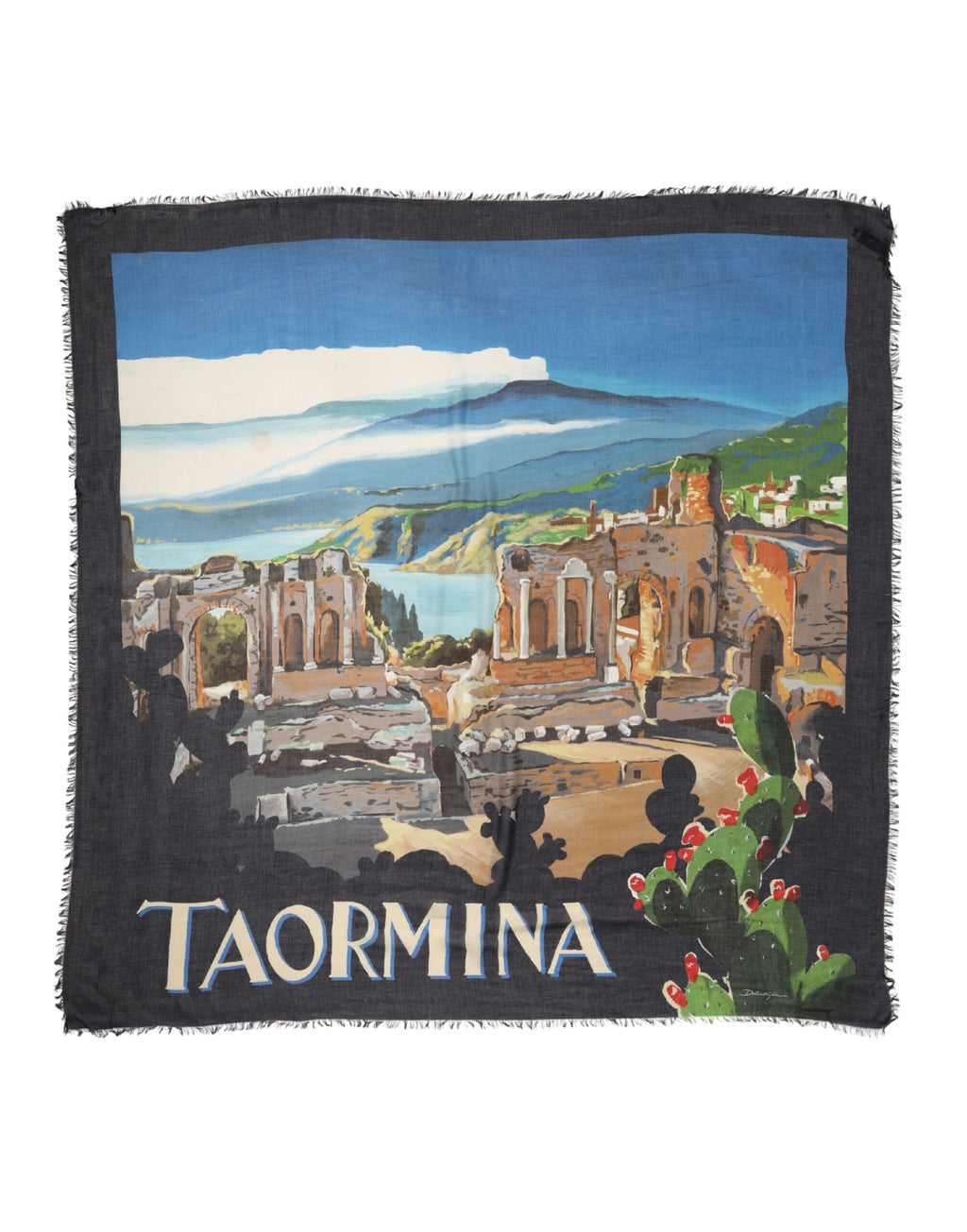 Sciarpa Uomo Dolce & Gabbana Multicolor Taormina in Modal 130cm x 130cm