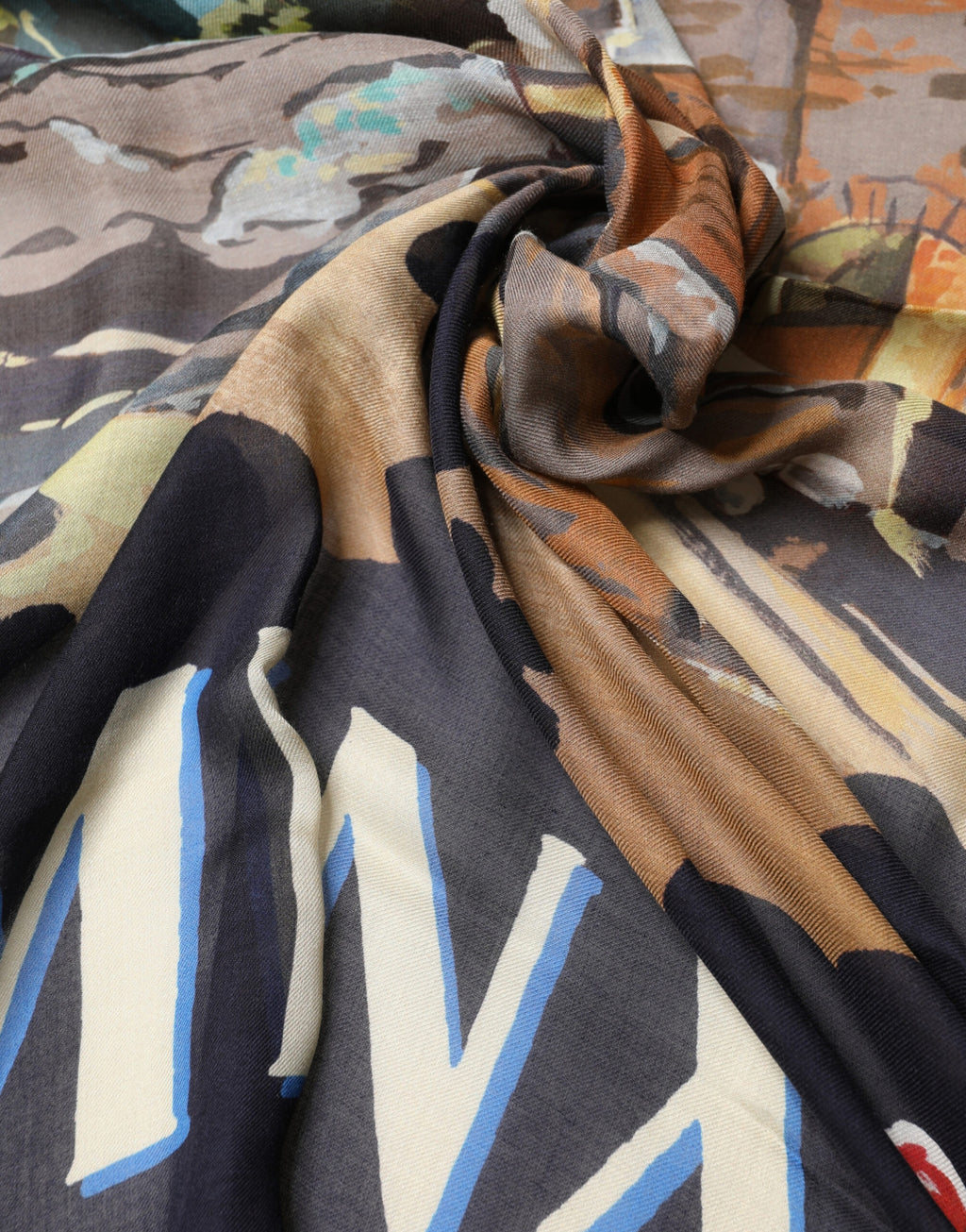 Sciarpa Uomo Dolce & Gabbana Multicolor Taormina in Modal 130cm x 130cm