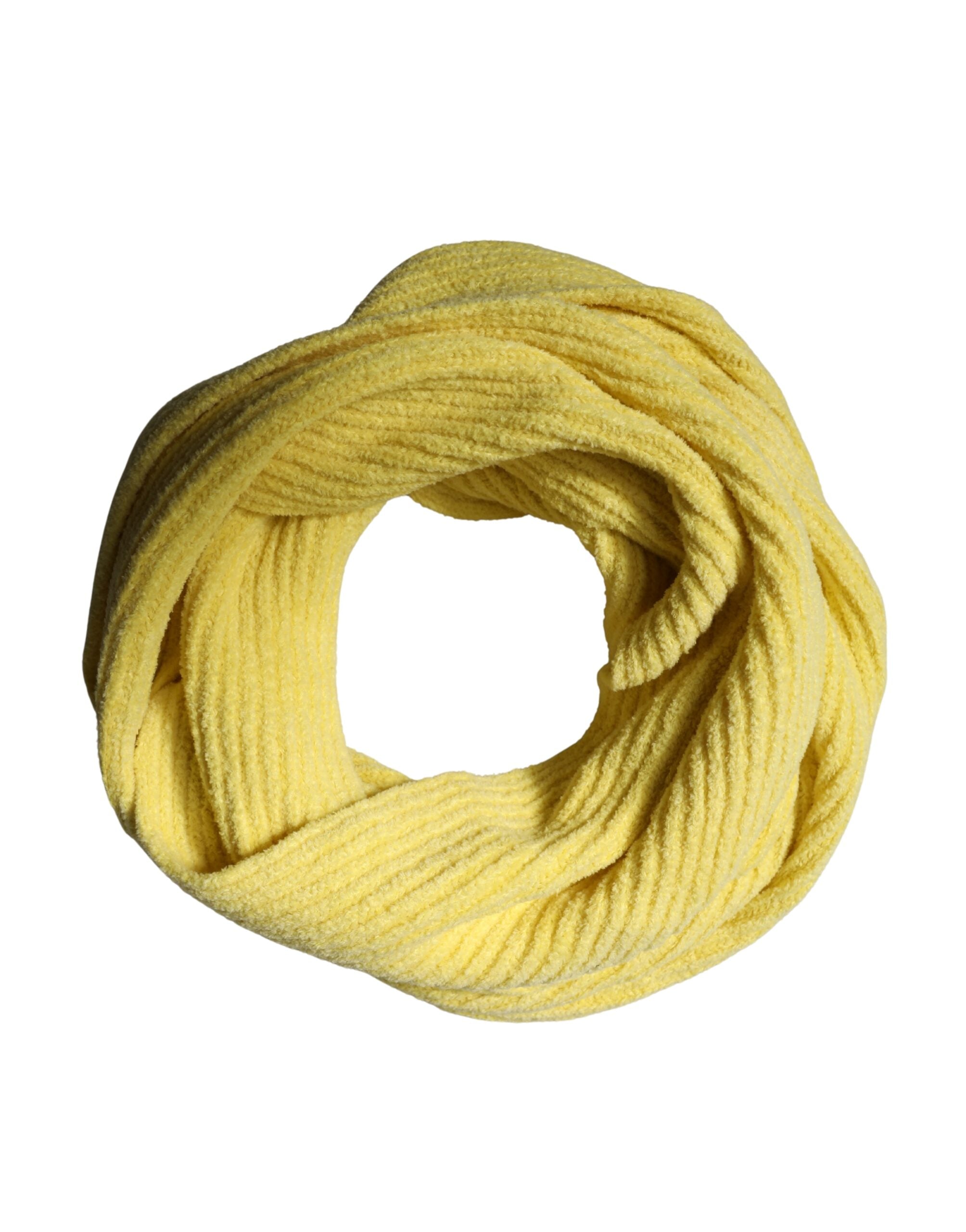 Foulard da collo in maglia di cotone giallo Dolce & Gabbana 270 cm x 31 cm Sciarpa da uomo