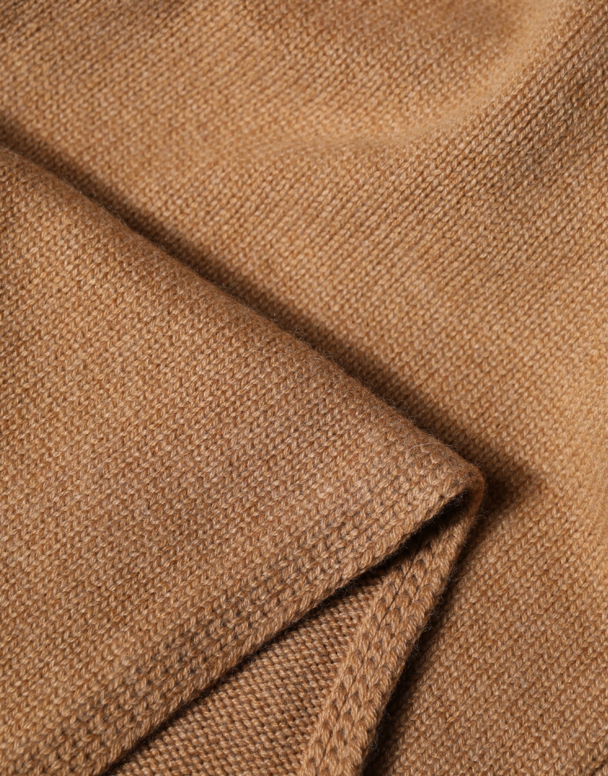 Sciarpa Foulard Uomo Dolce & Gabbana in Cashmere Marrone Lavorata a Maglia 207cm x 29cm