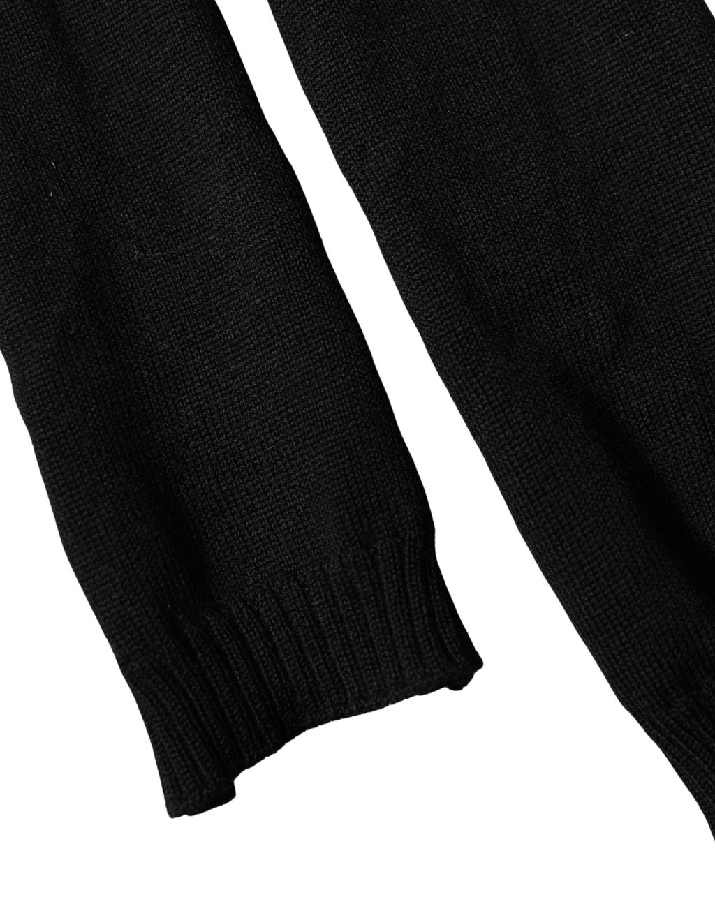 Dolce & Gabbana Foulard da collo in maglia di lana nera 259 cm x 17 cm Sciarpa da uomo