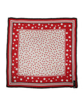 Foulard quadrato Dolce & Gabbana a pois rossi 130 cm x 130 cm