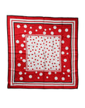 Foulard quadrato Dolce & Gabbana a pois rossi e bianchi 90 cm x 88 cm