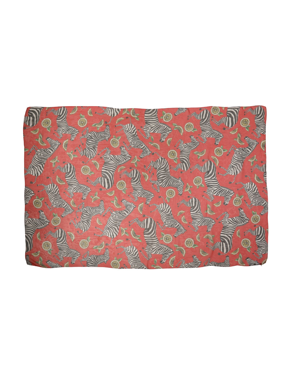 Dolce & Gabbana Sciarpa Stola Foulard in Seta Stampa Zebrata Rossa 200 cm x 132 cm