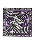 Foulard Dolce & Gabbana King in cotone nero viola DG 51 cm x 49,5 cm