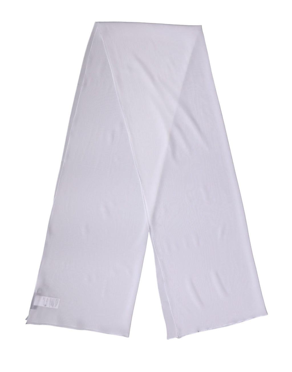 Dolce & Gabbana Sciarpa Stola Foulard Avvolgente in Seta Bianca 200 cm x 64 cm