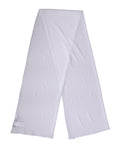Dolce & Gabbana Sciarpa Stola Foulard Avvolgente in Seta Bianca 200 cm x 64 cm